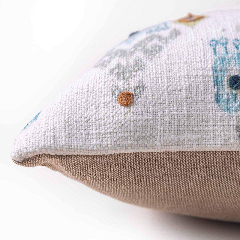 Renee Digtial Printed and Embroidered Lumbar Cushion Cover