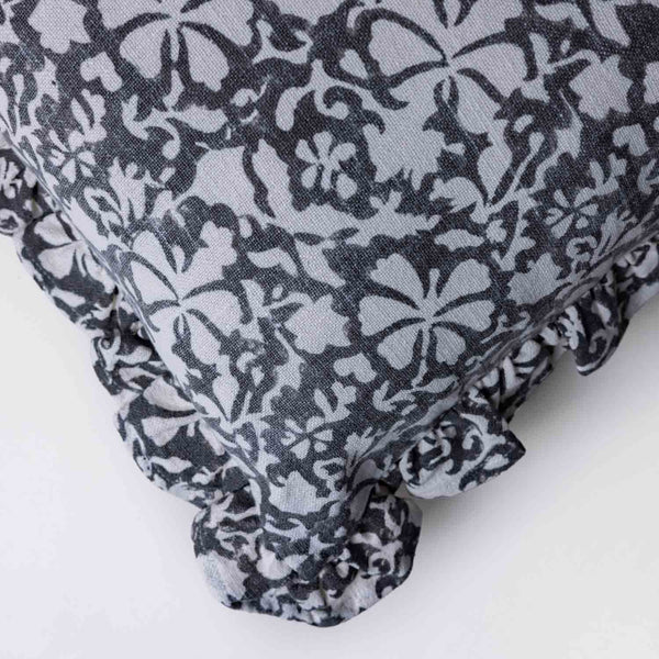 Victrola Screen Printed Cotton Chambray Cushion Cover