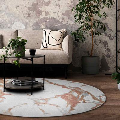 Mozart Hand Tufted Woollen And Viscose Round Rug