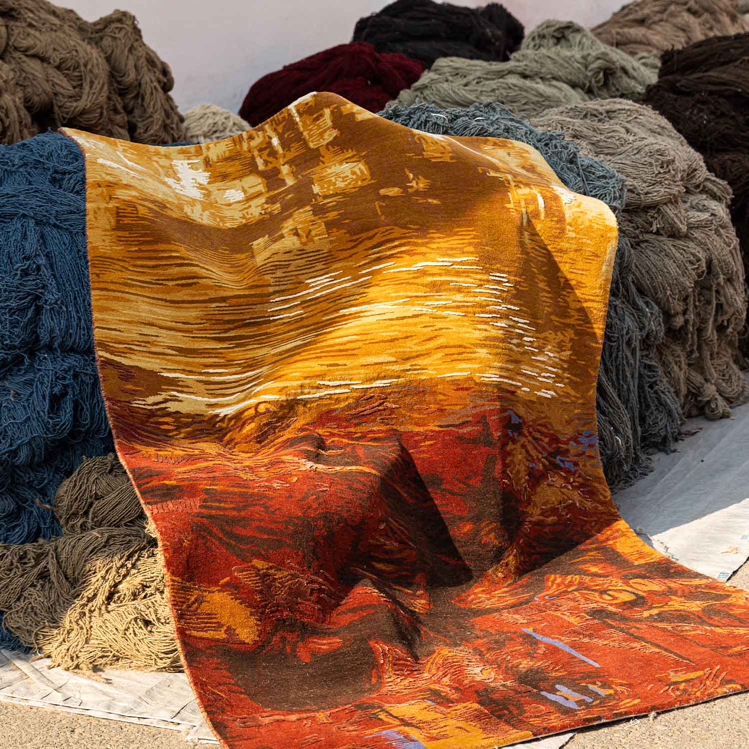 Patan Hand Knotted Woollen And Silk Rug By Angeli Sowani