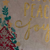 Joyful Embroidered Cotton Velvet Cushion Cover