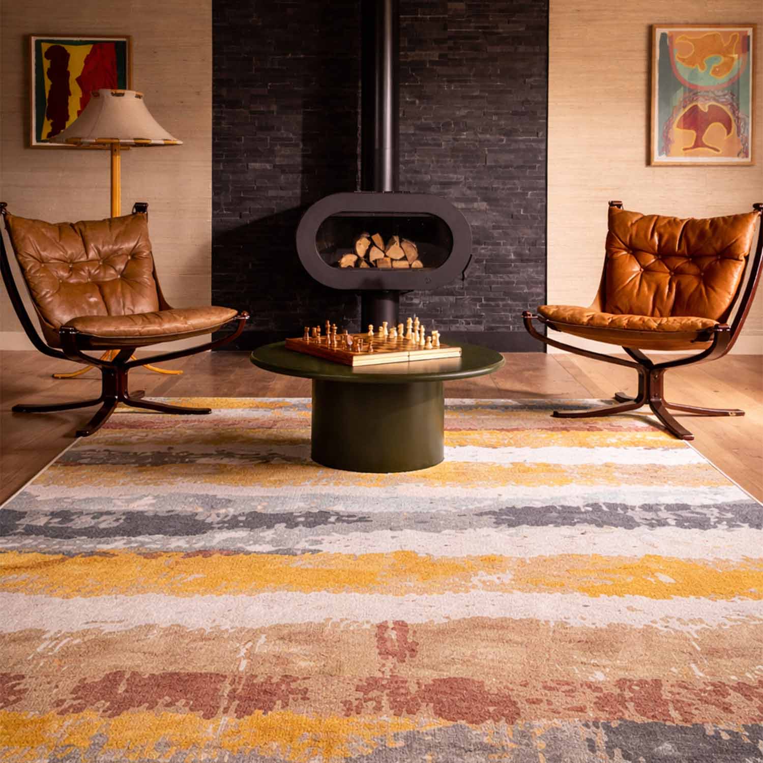 Ski Hand Tufted Woollen Rug