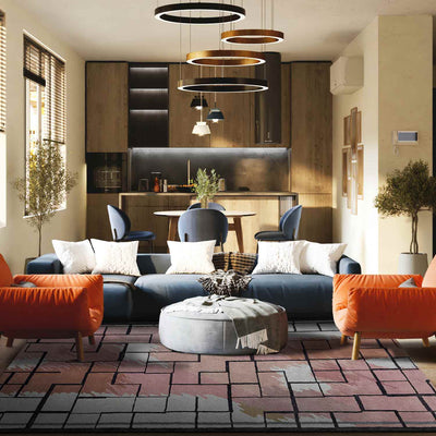 Twin Peaks Hand Tufted Woollen And Viscose Rug By Shripal Munshi