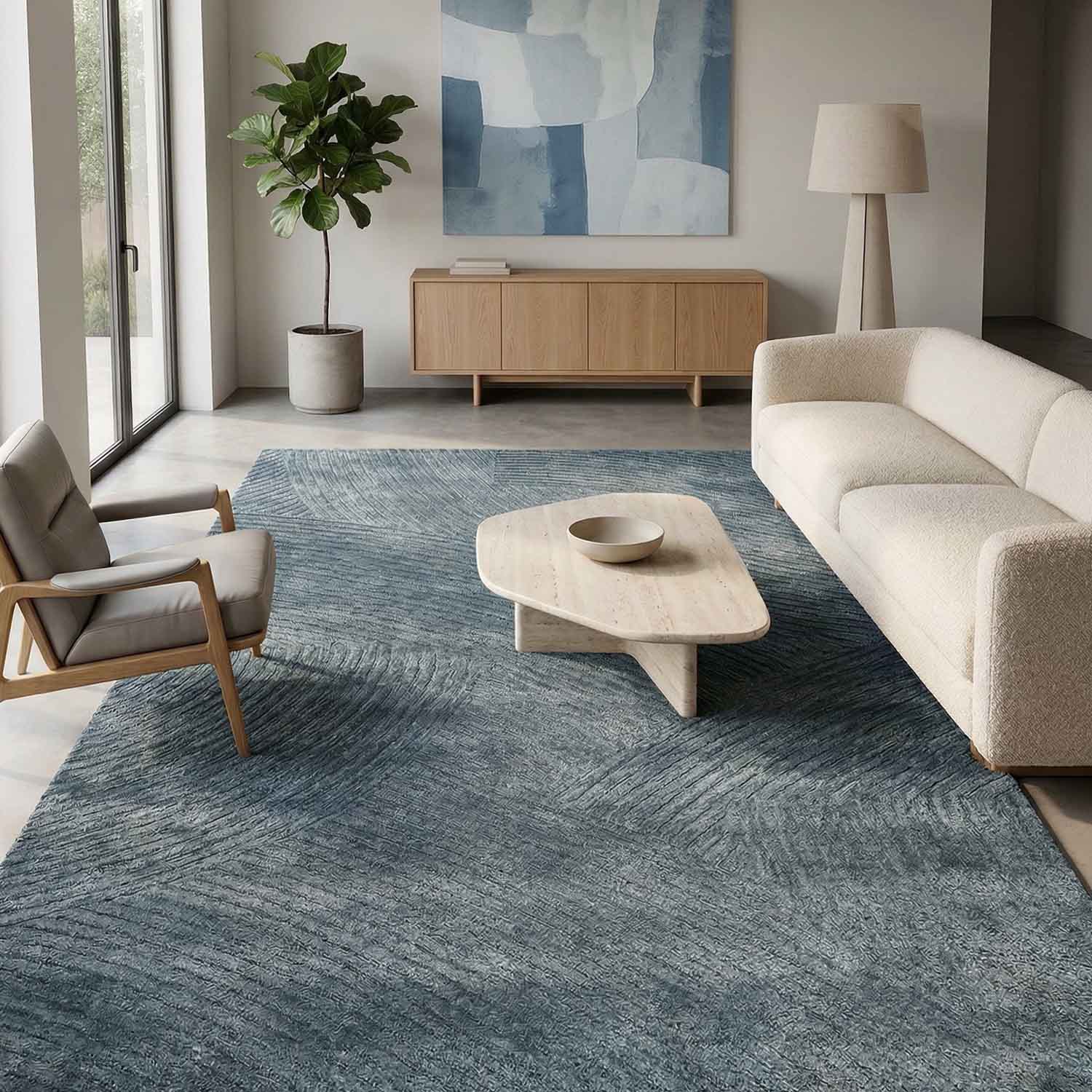 Aharon Hand Tufted Woollen And Viscose Rug