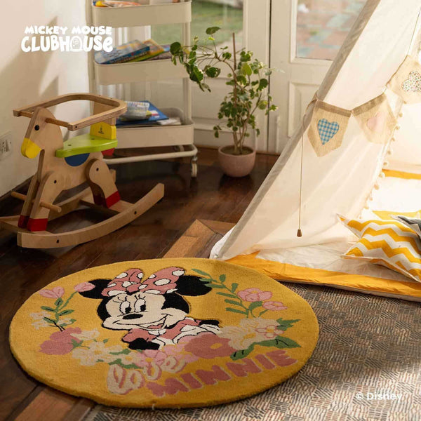Minnie Hand Tufted Woollen And Recycled Polyester Round Rug