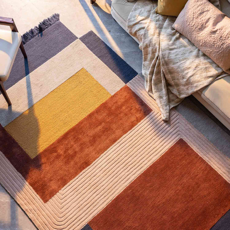Penta  Hand Tufted Woollen And Viscose Rug