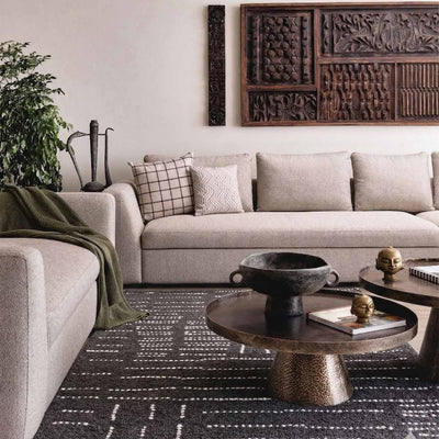 Titanium Hand Tufted Woollen And Viscose Rug