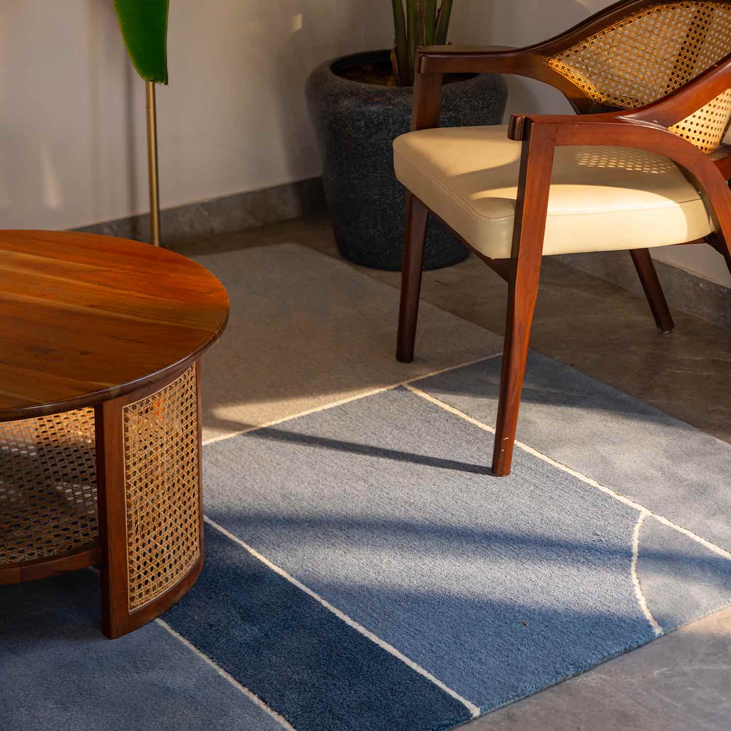 Indigo Sunset Hand Tufted Woollen Rug