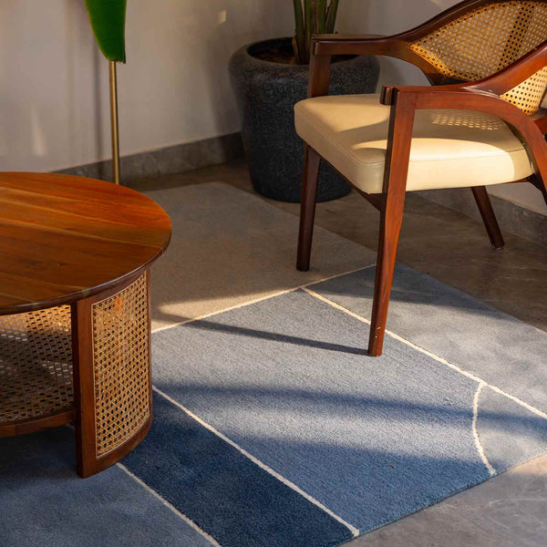 Indigo Sunset Hand Tufted Woollen Rug