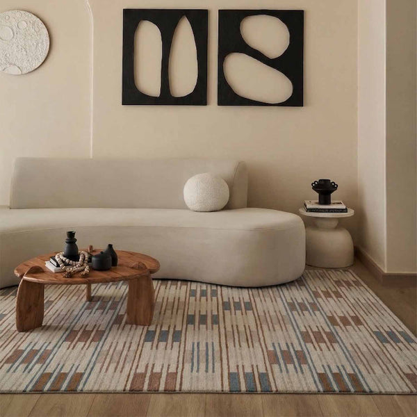 Motion Blur Hand Tufted Woollen And Viscose Rug