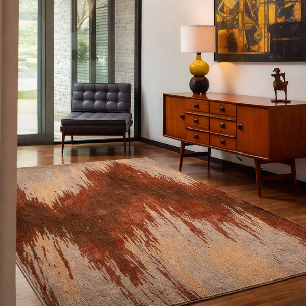 The Earth Hand Tufted Woollen And  Viscose Rug