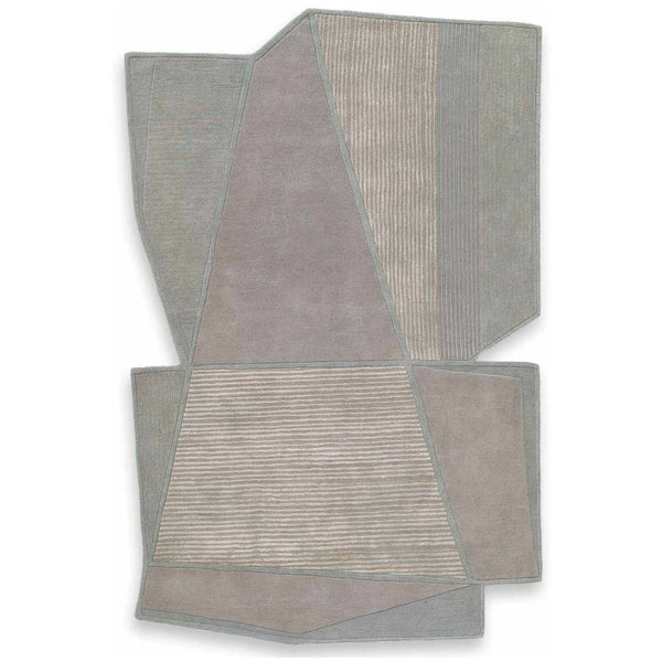 Fragmented Panel Hand Tufted Wool And Viscose Rug