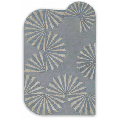 Radiating Fan Hand Tufted Wool And Viscose Rug