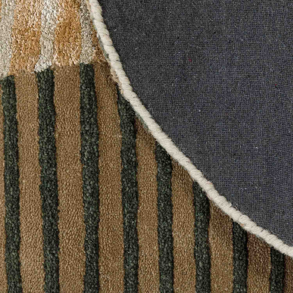 Olives And Sand  Hand Tufted Wool And Viscose Rug