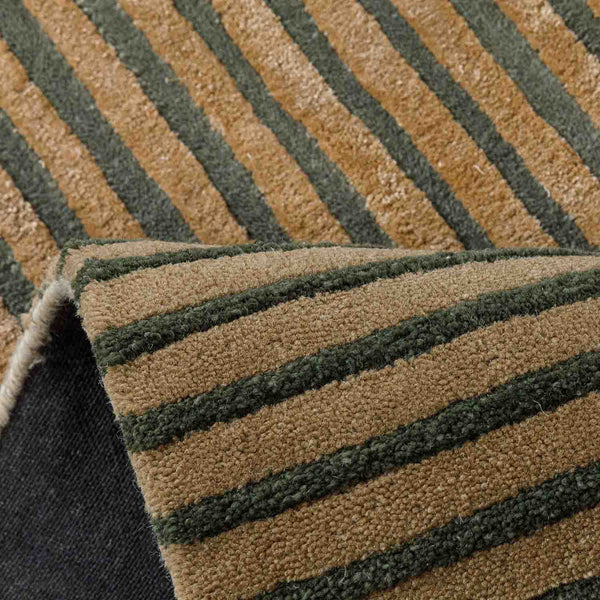 Olives And Sand  Hand Tufted Wool And Viscose Rug