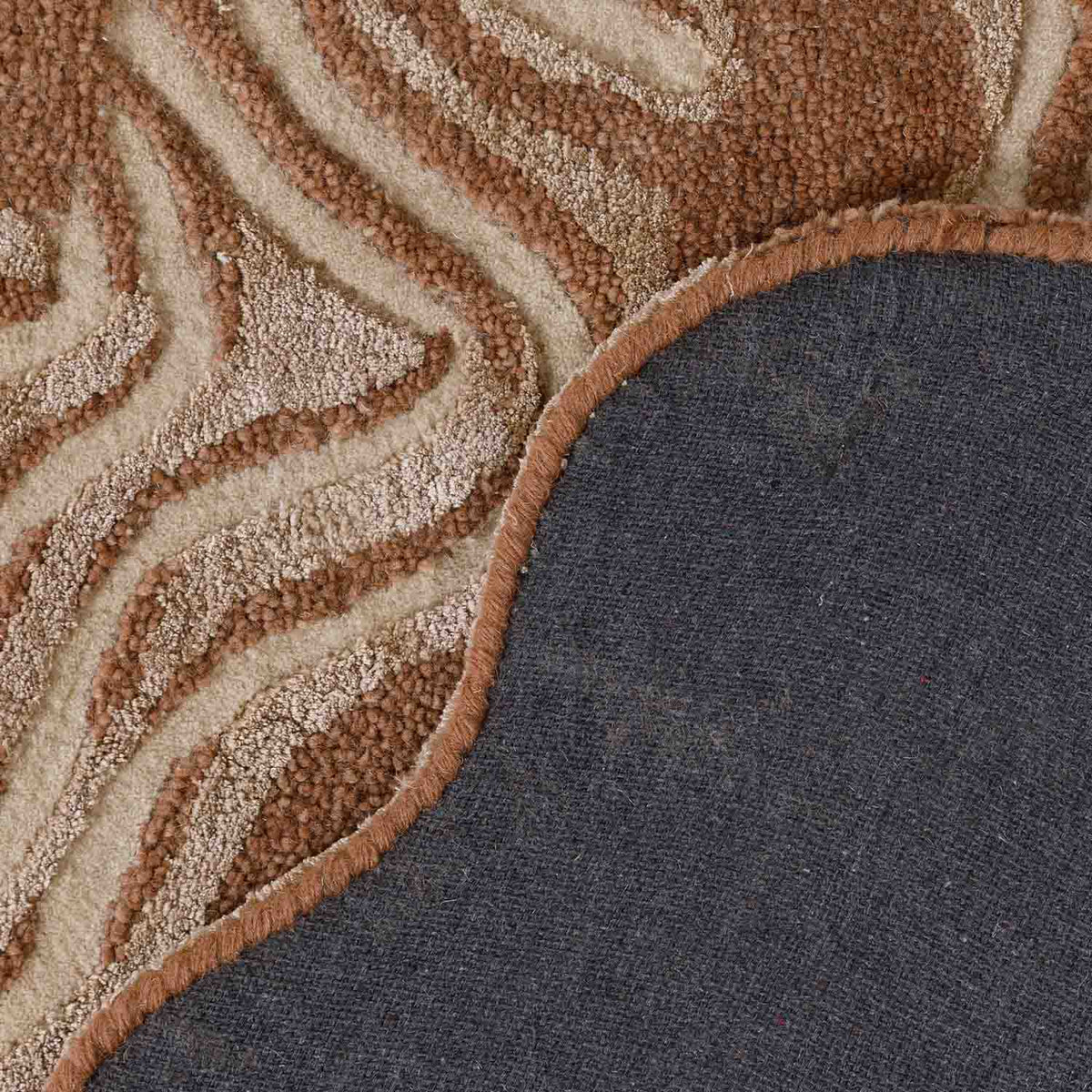 Floral Contour Hand Tufted Wool And Viscose Rug