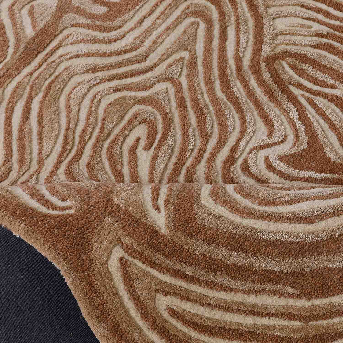 Floral Contour Hand Tufted Wool And Viscose Rug