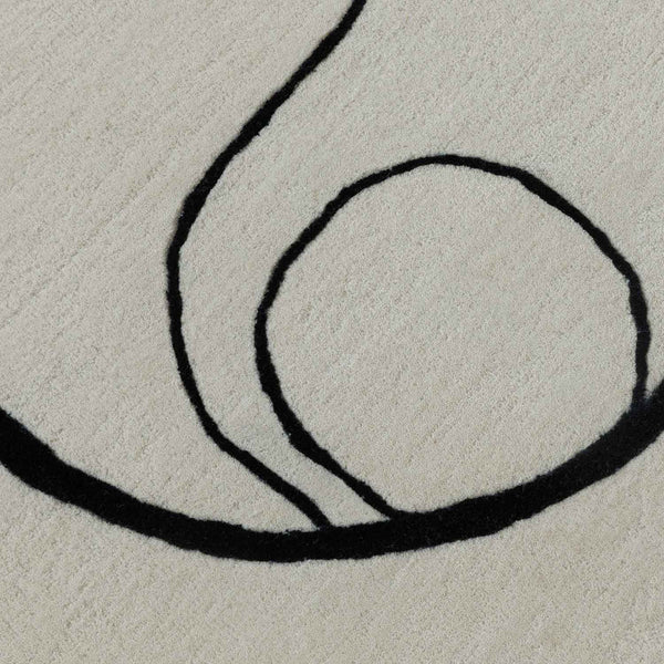 Biomorphic Contour  Hand Tufted Wool And Viscose Rug