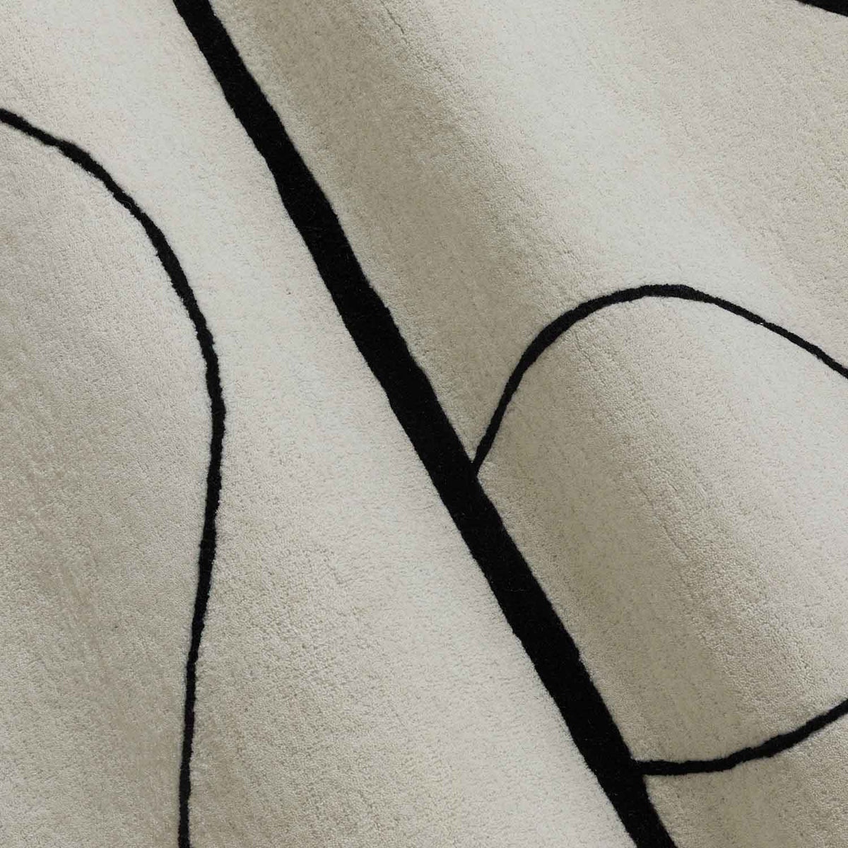 Biomorphic Contour  Hand Tufted Wool And Viscose Rug
