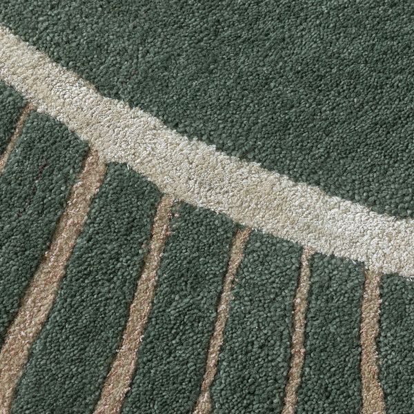 Radial Halo Hand Tufted Wool And Viscose Rug
