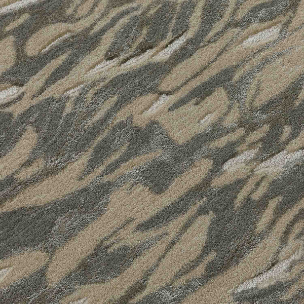 Textured Monolith Hand Tufted Wool And Viscose Rug