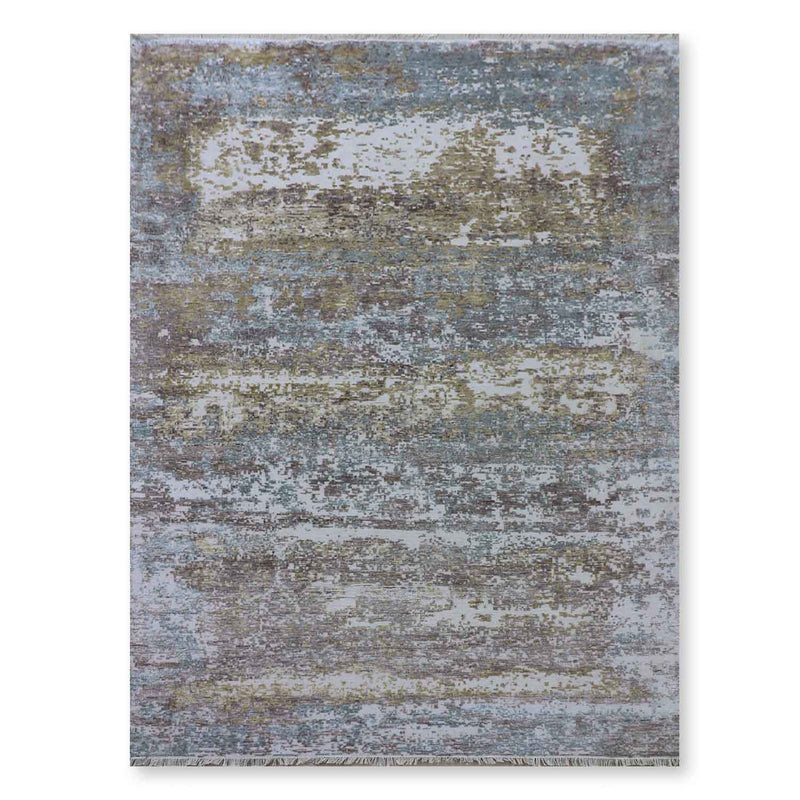 Friction Hand Knotted Wool And Viscose Rug