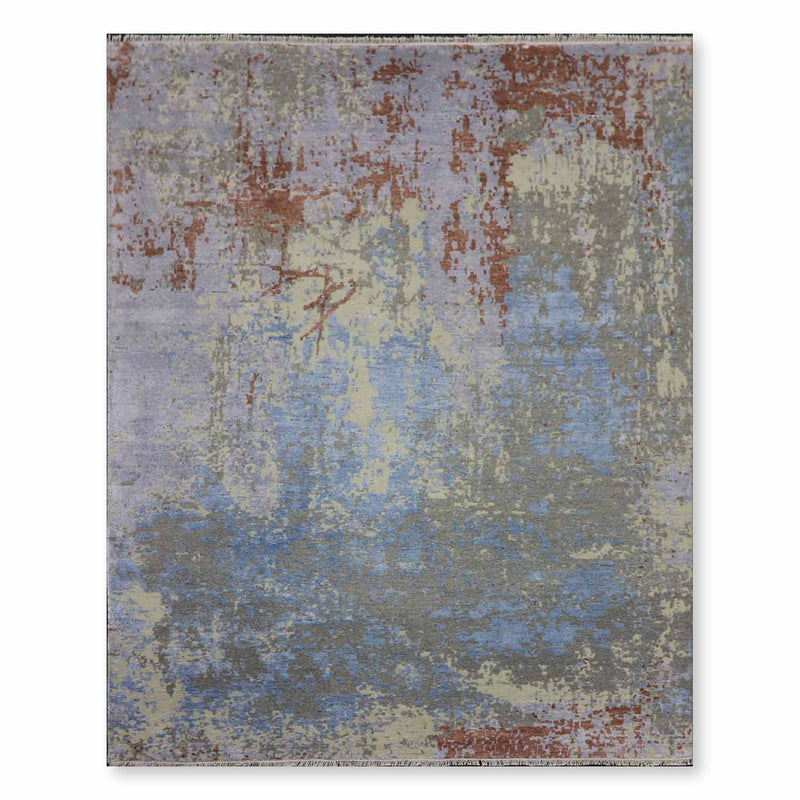 Motley Hand Knotted Wool And Viscose Rug
