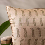Ajrakh Silk block printed Cushion Cover