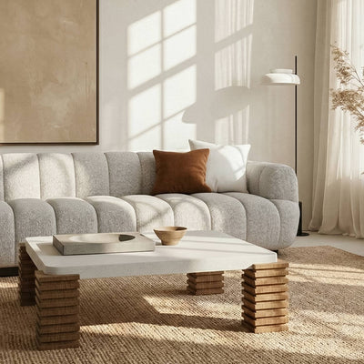 Madison Oak Coffee Table - White