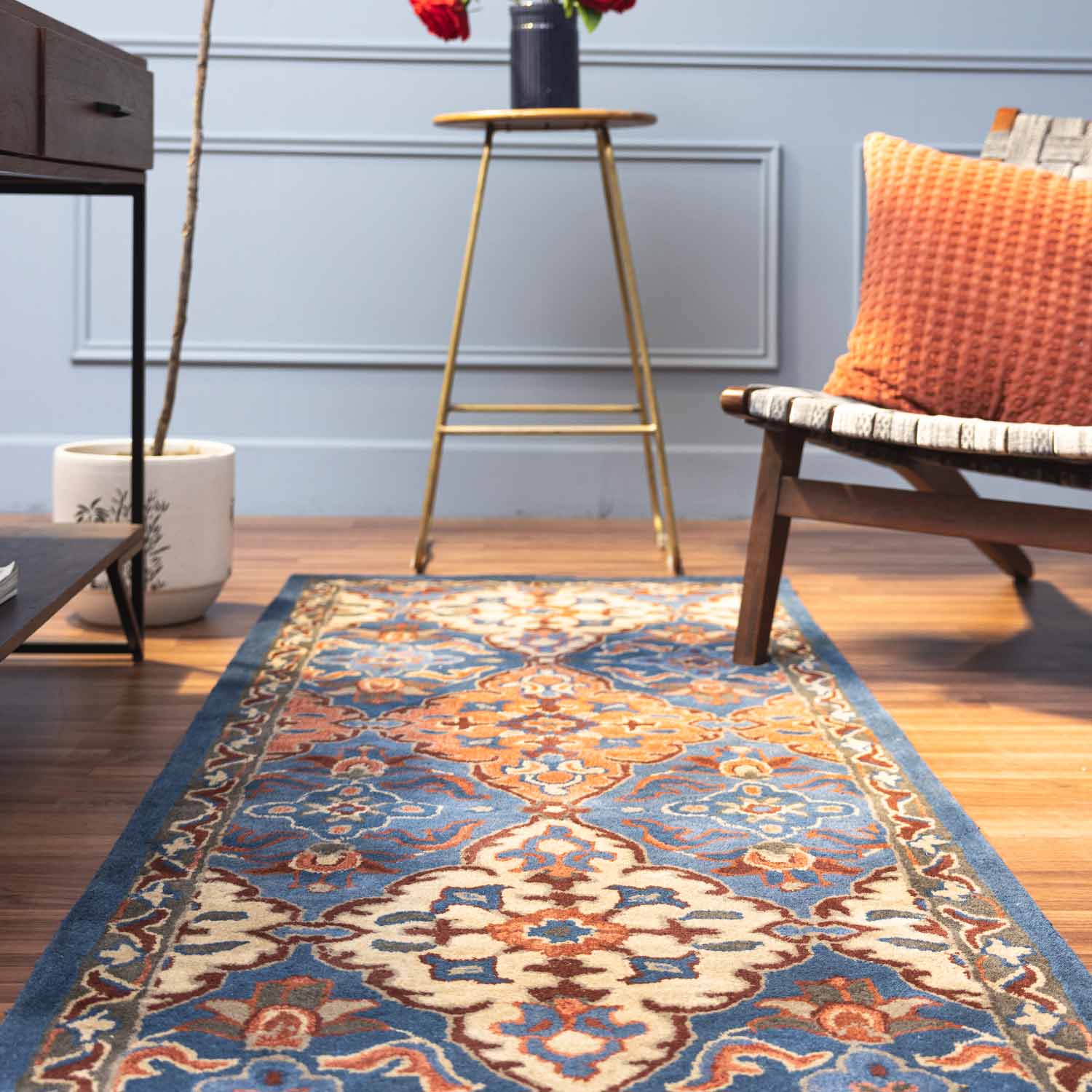 Buy Blue Color Carpets Rugs Online at Best Prices – Obeetee Carpets India