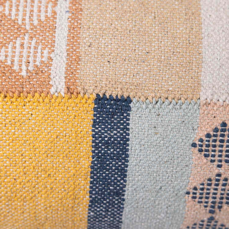 Tribecca Woven Stripe Cotton Chambray Lumbar Cushion Cover