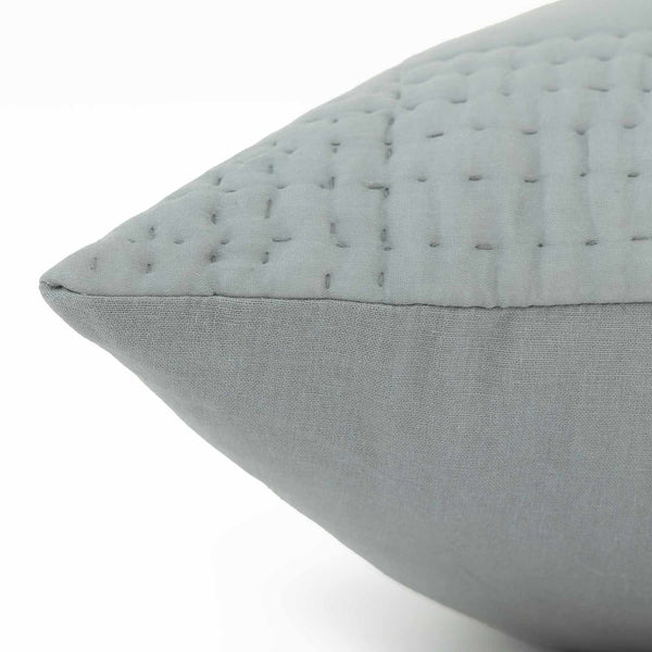 Dhara Vegan Silk Hand-Quilted Lumbar Cushion Cover