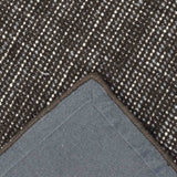 Charcoal Handloom Woollen And Polyester Rug