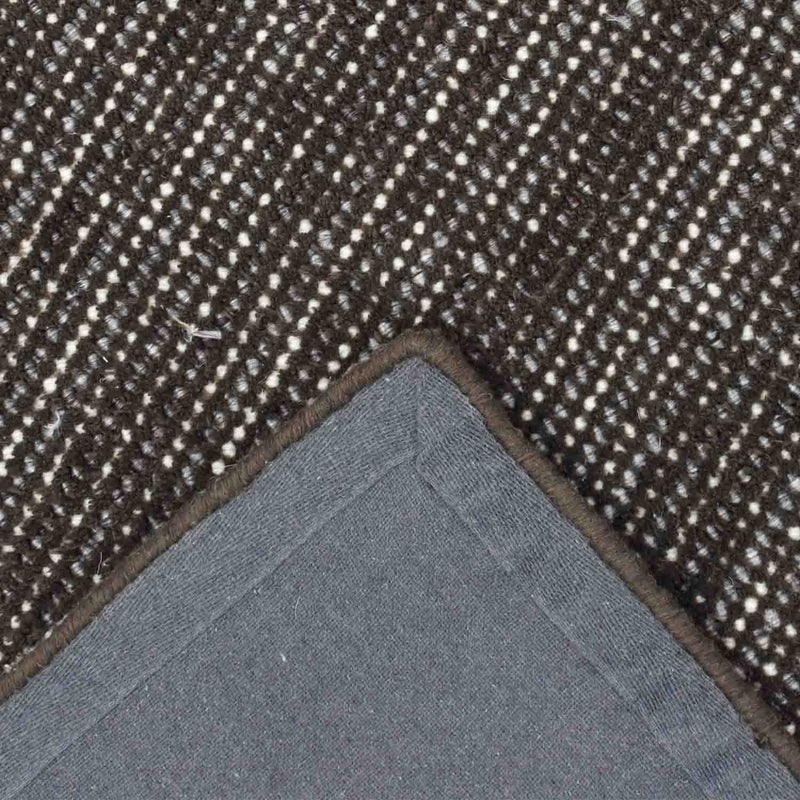 Charcoal Handloom Woollen And Polyester Rug