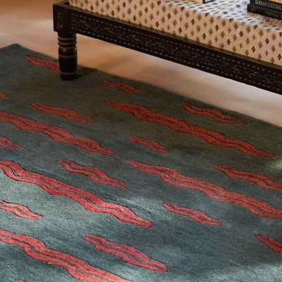 Wave length Hand Tufted Woolen Rug By Eeshaan Kashyap