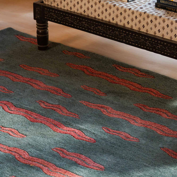 Wave length Hand Tufted Woolen Rug By Eeshaan Kashyap