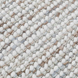 Self Textured Flat Weave Wool And Jute Dhurrie