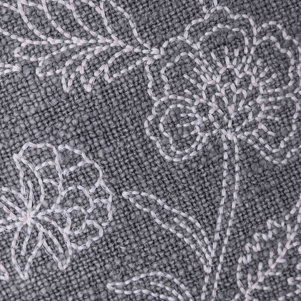 Creel Cotton Handloom Slun Embroidered Cushion Cover