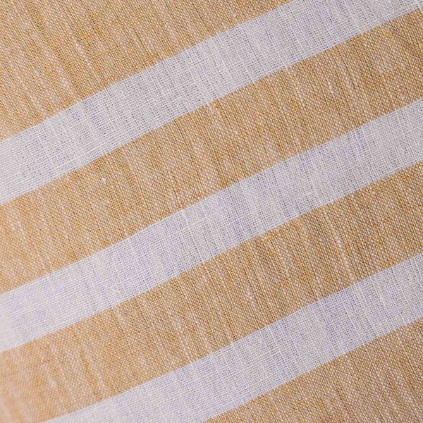 Shine Striped Linen Cushion Cover with Fringe