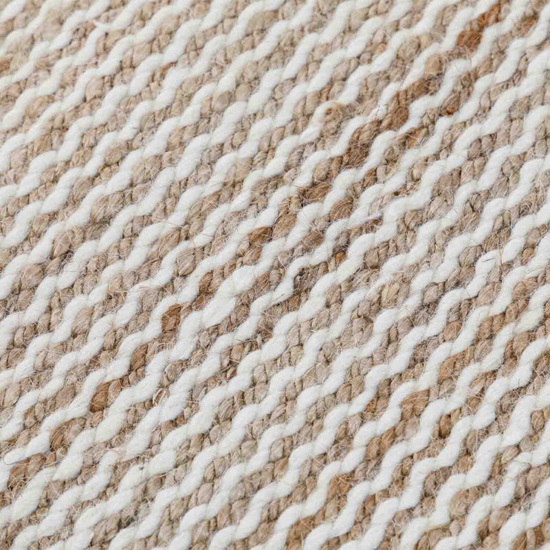 Textured Flatweave Wool And Jute Dhurrie