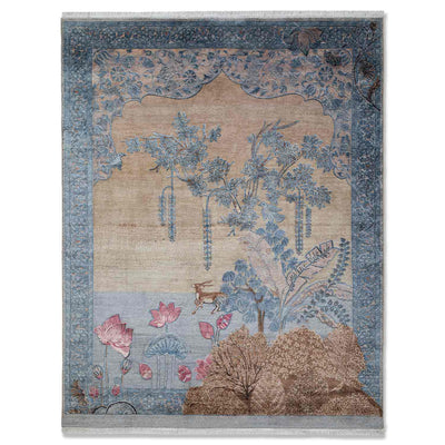 Vrindavan Hand Knotted Silk Rug By Anju Modi