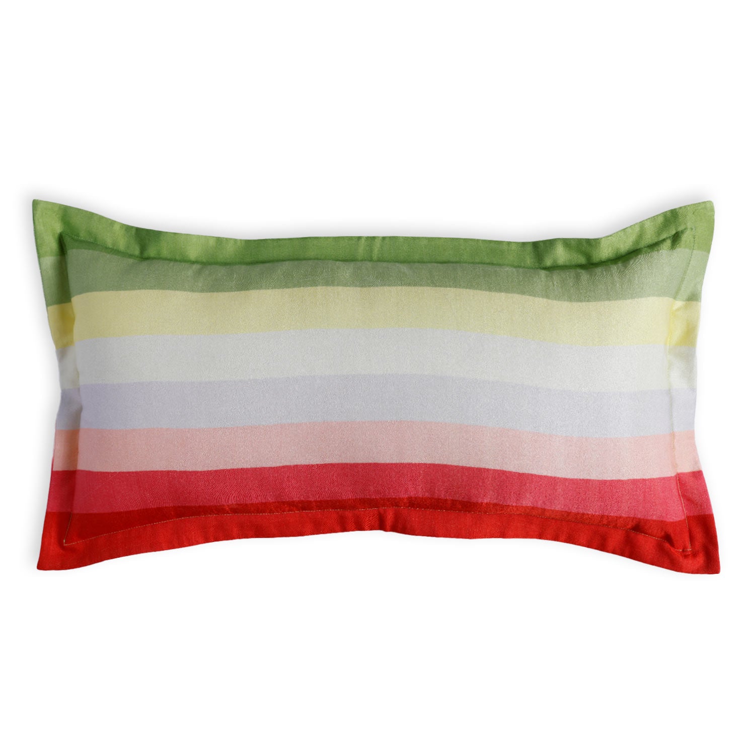 Wildflora Digital Printed Woollen And Silk Lumbar Cushion By Mariella Ienna