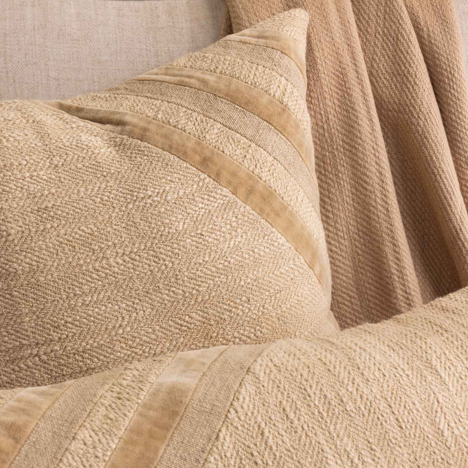Cotton textured Kavira Lumbar Cushion Cover