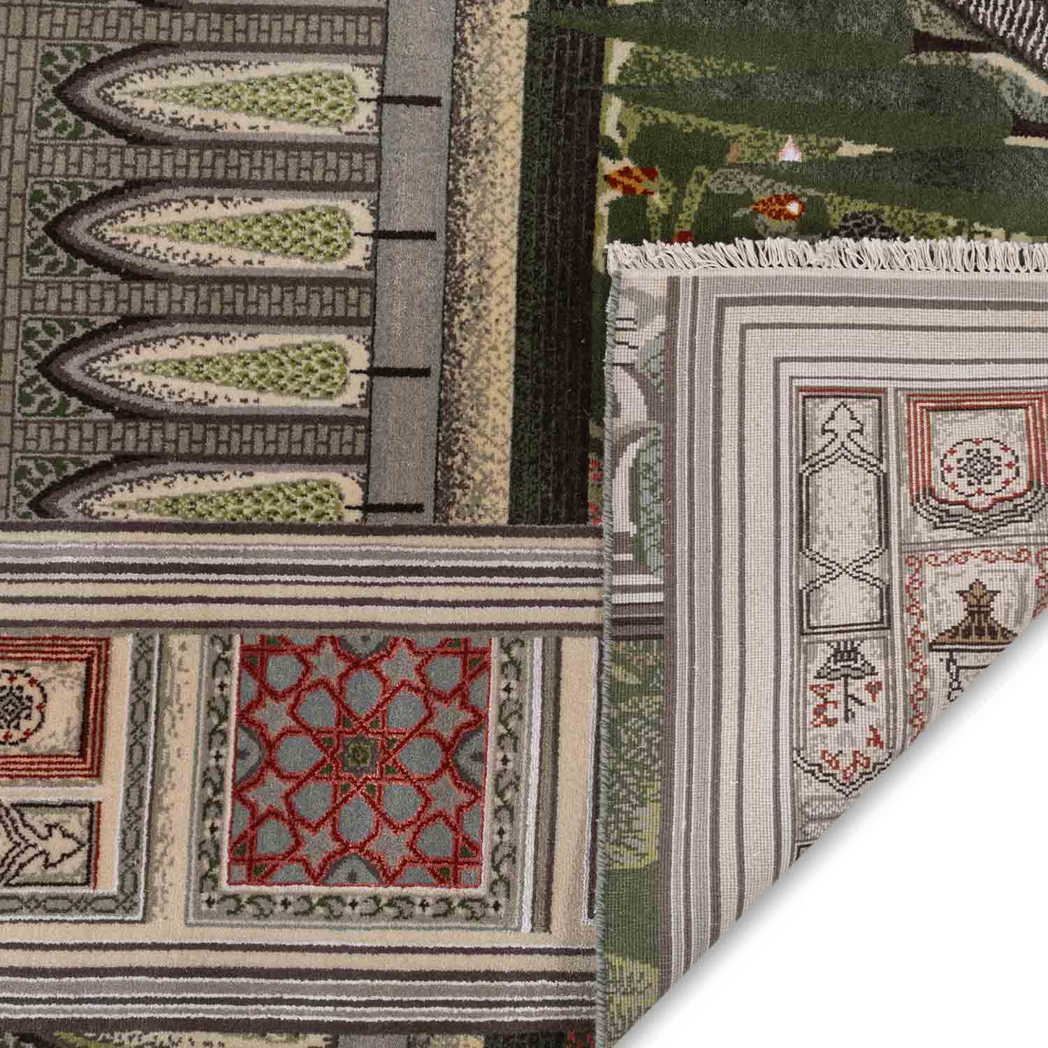 Mughal Gardens Hand Knotted Woollen And Viscose Rug By Anita Dalmia