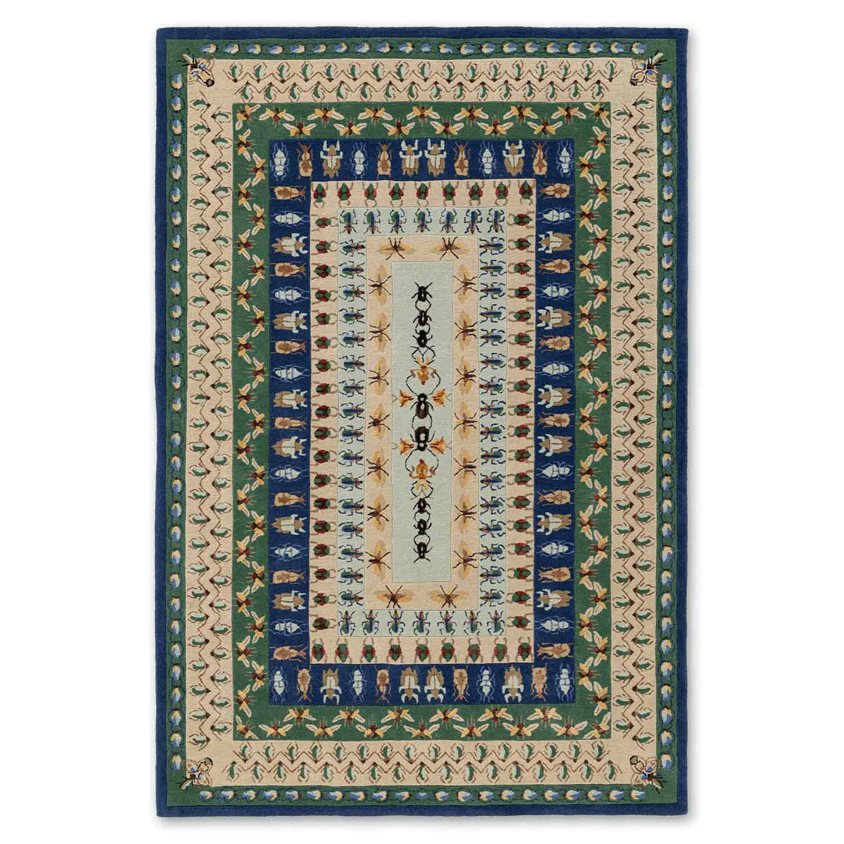 Lapiz Mosaic Hand Tufted Woollen And Viscose Rug By Varun Rana