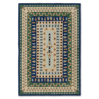 Lapiz Mosaic Hand Tufted Woollen And Viscose Rug By Varun Rana