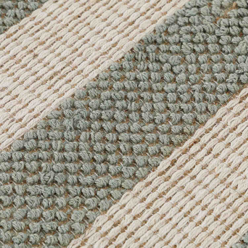 Striped Jute Flat Weave Dhurrie