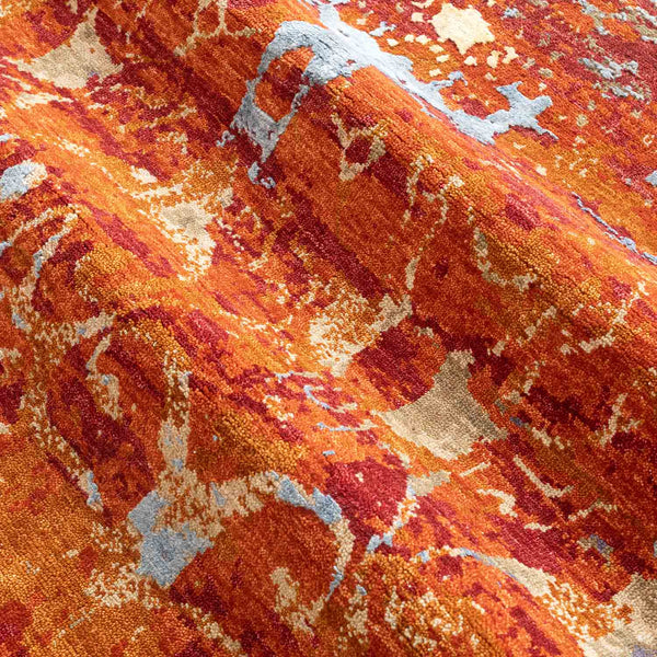 Katha Hand Knotted Woollen And Silk Rug
