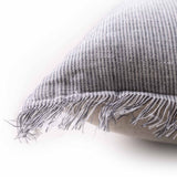 Ash Linen Chambray Lumbar Cushion Cover