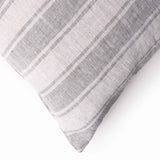 Groove Handloom Chambray Stripe Lumbar Cushion Cover